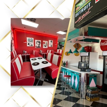 A 60's diner - taking you for a trip down memory lane.